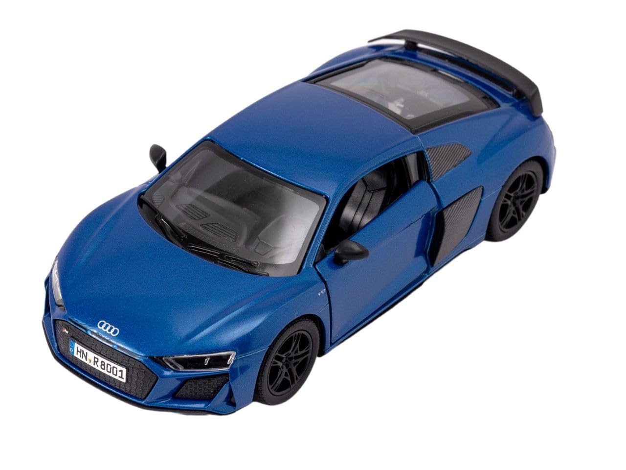 Easy Toys model car compatible with Audi R8 Coupe 2020.. Scale toy car with opening doors. Car modeling. (Blue)