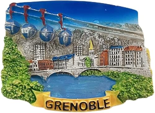 Altko Sz-3382 Grenoble France Grenoble Magnet Fridge Refrigerator Magnet Decoration Sticker Souvenir Resin Crafts Kitchen Whiteboard