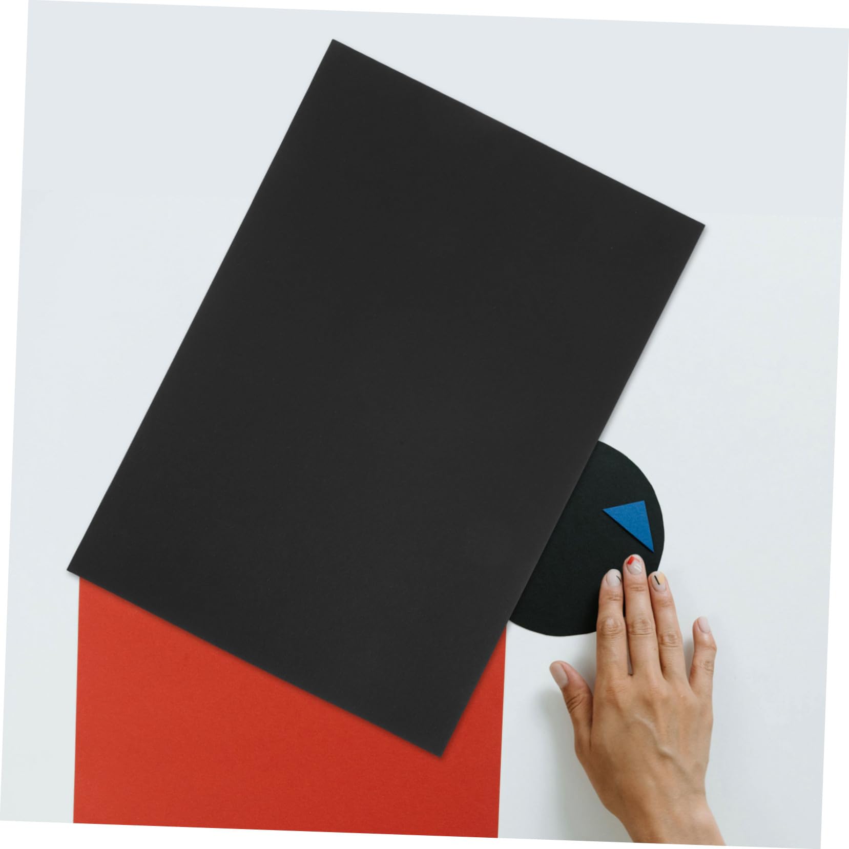 50 Stück Schwarzer Karton M² Starkes Bastelpapier für DIY Kartenherstellung Scrapbooking Robust und Druckerfreundlich mit Weißer Kompatibel