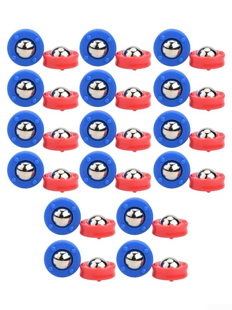 Shuffleboard - Set di dischi da gioco per arricciare il tavolo, 32 pezzi (16 rossi + 16 blu), 23 x 10 mm, in plastica e metallo, leggeri e portatili, per interni