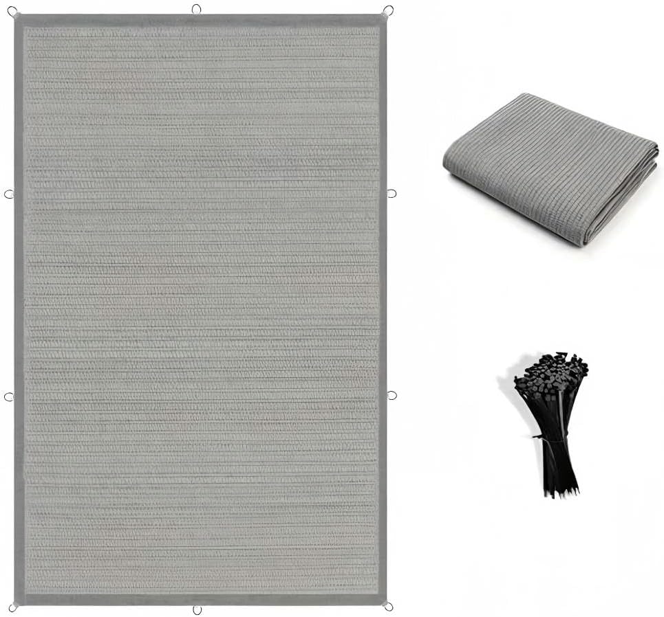 90% Sun Shade Cloth 6x8 FT, Breathable, UV Resistant Sunshade Cover with D-Ring for Pergola, Garden, Patio, Deck, Backyard, Gray