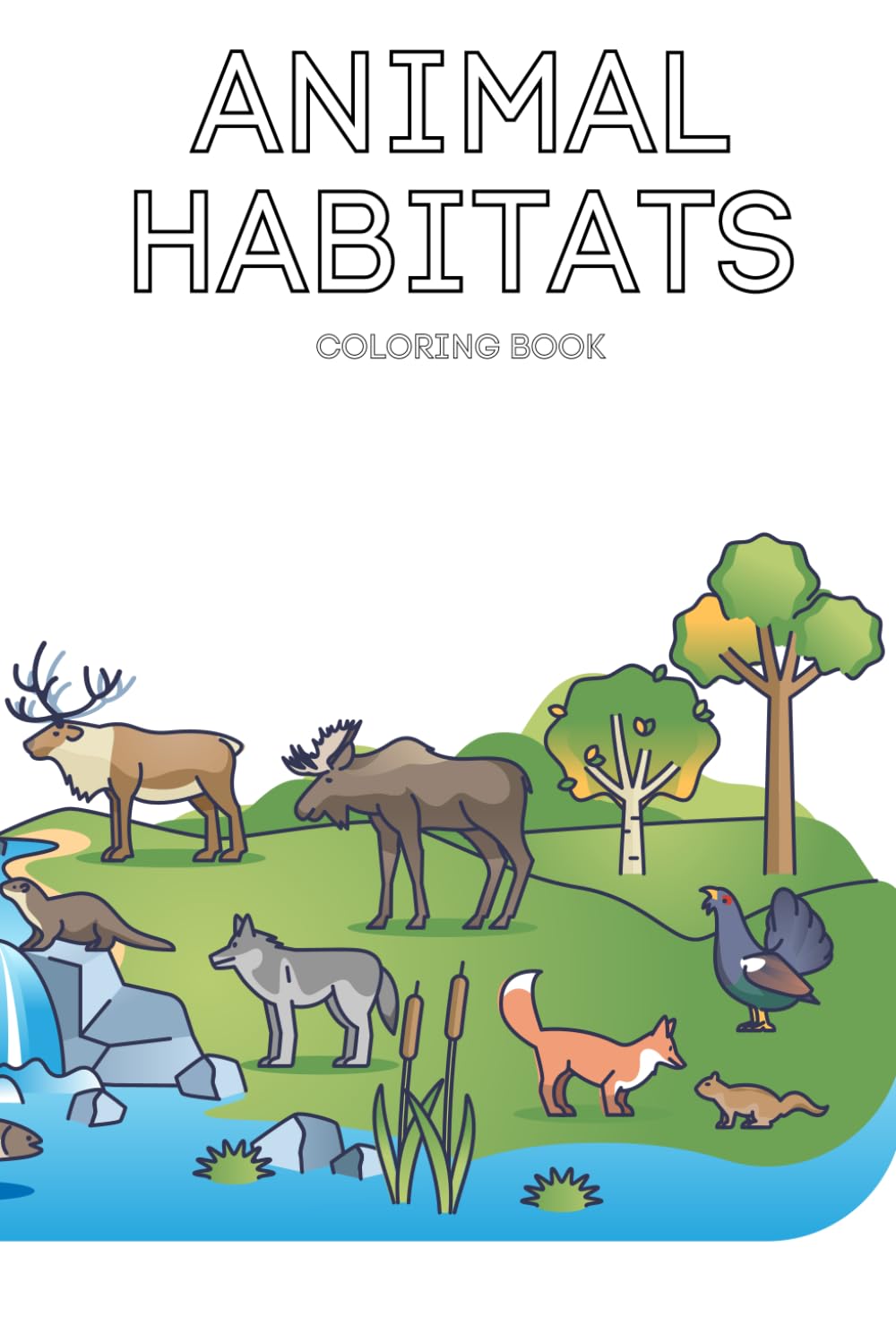 ANIMAL HABITATS COLORING BOOK