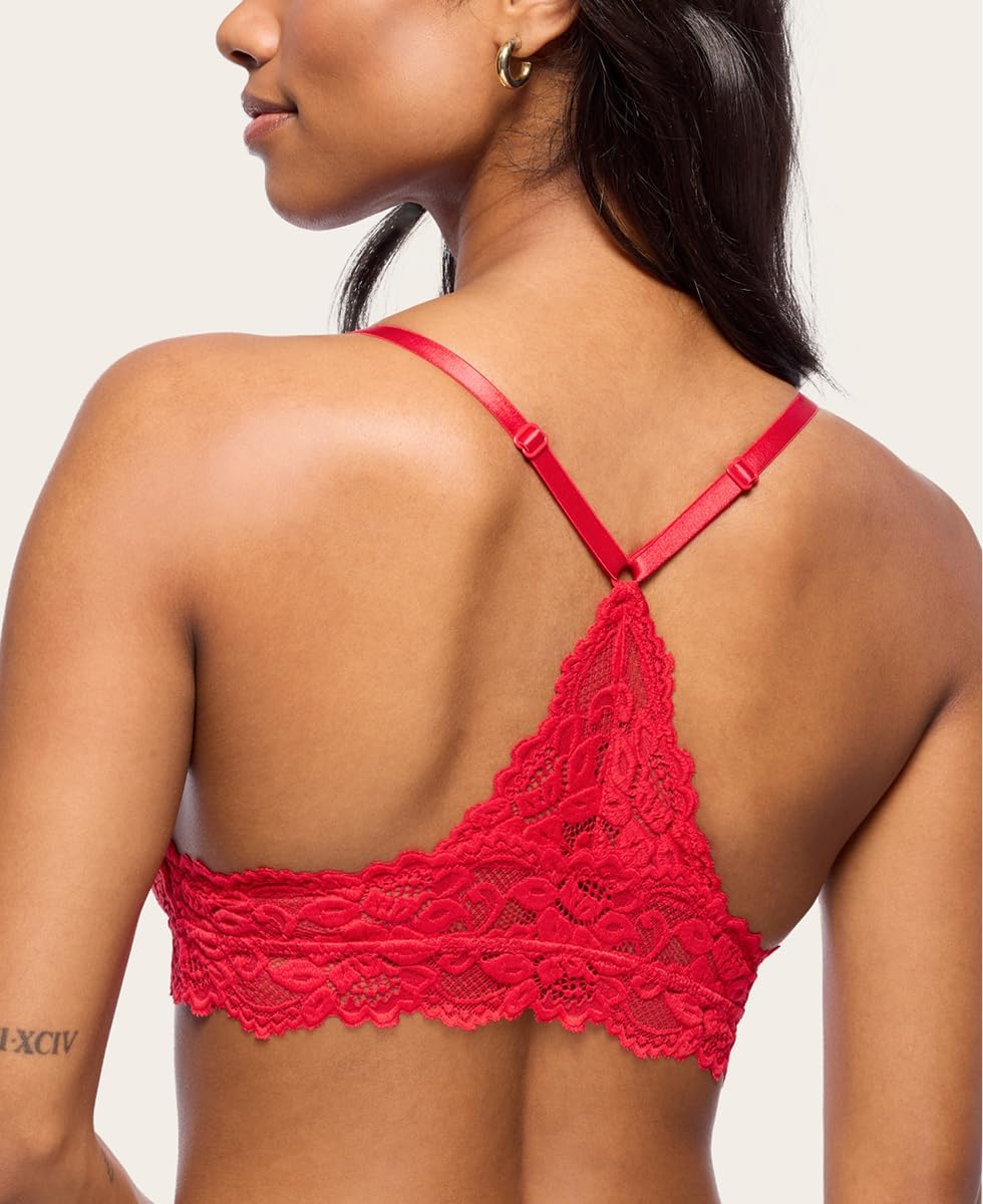 Katie Triangle Bralette for Women, Unpadded and Unlined Wireless Bra, Perfect Adjustable Everyday Lace Lingerie - Image 2