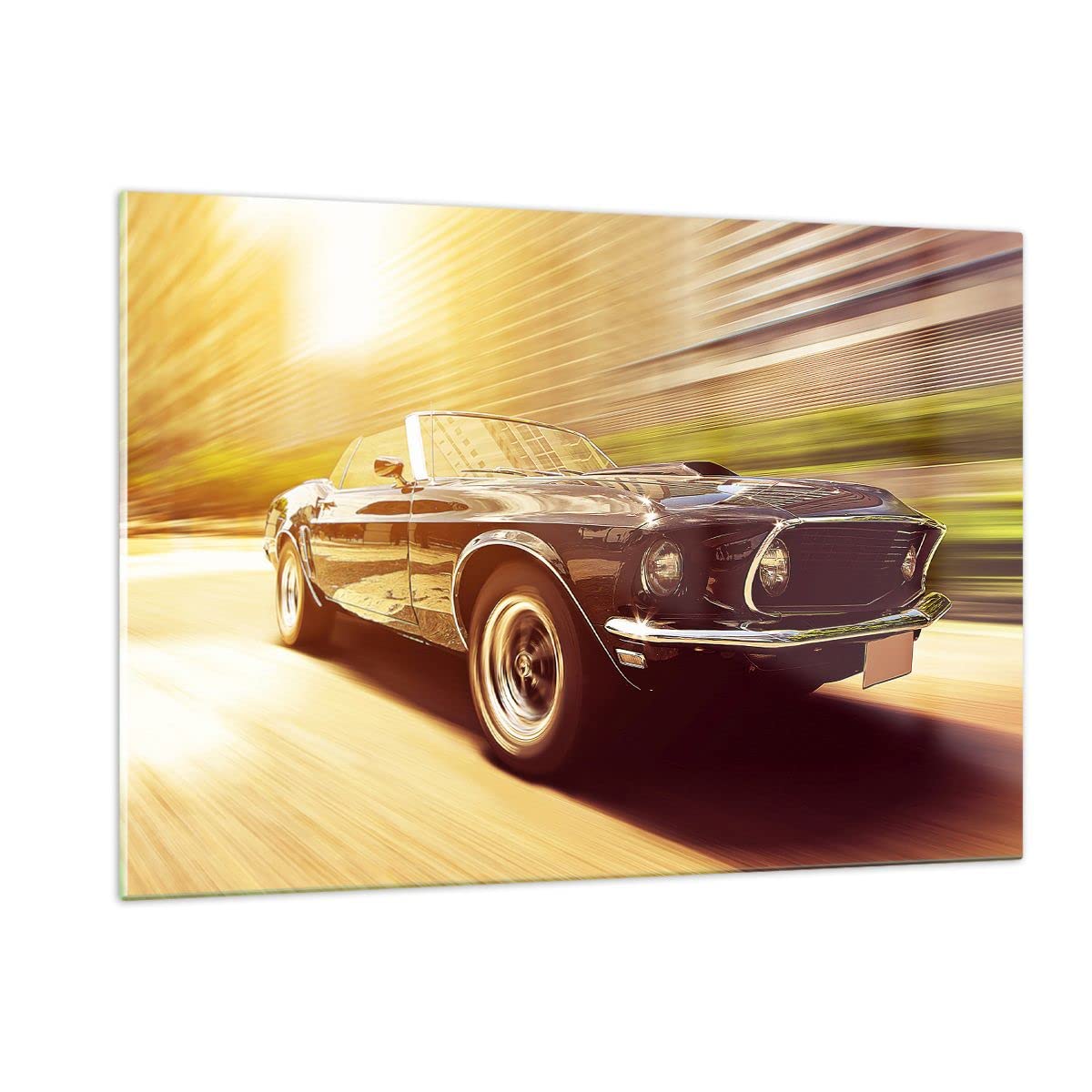 Tableau en verre voiture décapotable 120x80cm de style moderne - 7