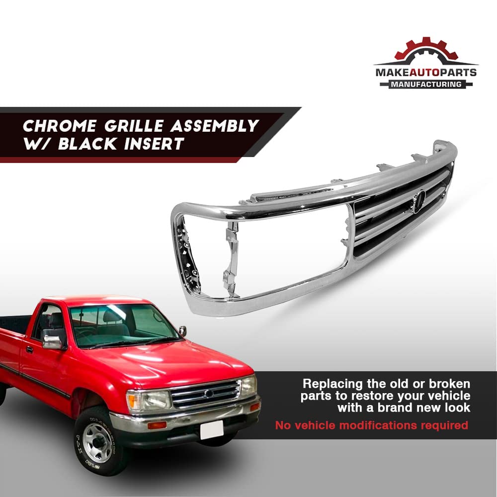 Amazon.com: Make Auto Parts Manufacturing 格柵組件鉻黑色插件