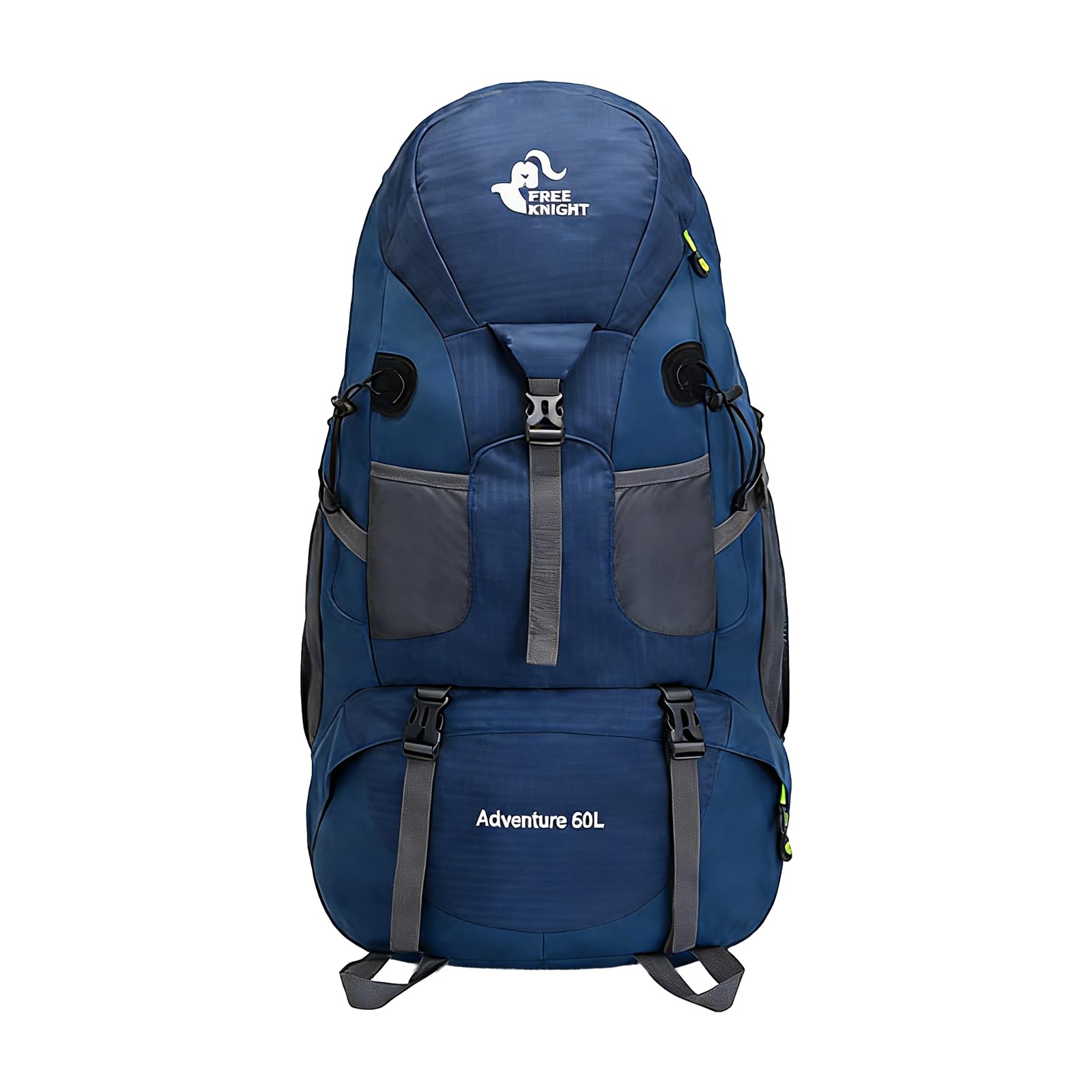 50L Zaino da Trekking Zaino Grande Impermeabile Zaini Poliestere Donna Uomo Backpack per Escursionismo Campeggio Arrampicata Viaggio Blu Marino