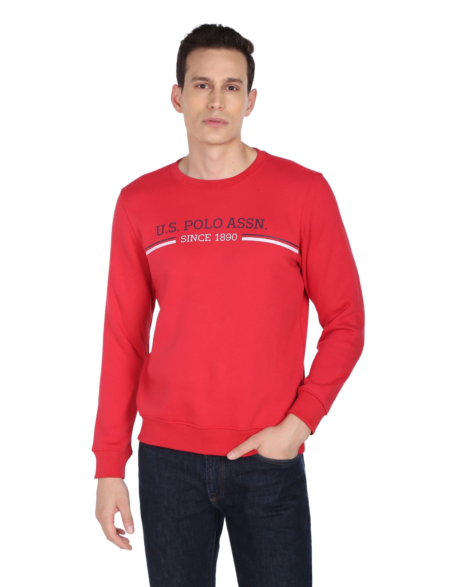 Men's Polyester;Cotton Turtle Neck Sweatshirt