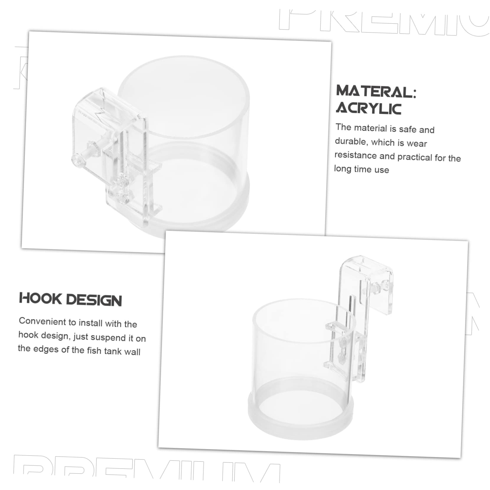 DOITOOL 4piezas Anillo Alimentación para Peces De Acuario Accesorio Ligero De Acrílico Diseño para Comida Flotante para Peces Tropicales y Camarones Compatible Agua Dulce y Salada