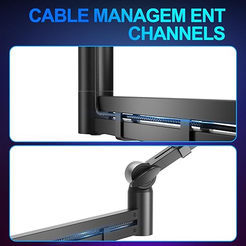 Miniatura 7 de Brazo de micrófono de perfil bajo para Blue Yeti – Brazo de brazo resistente de 4.4 libras con abrazadera de escritorio mejorada de 2.8 in, ajustes