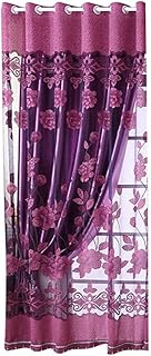 Tenda per finestra con motivo floreale, elegante tenda per finestra in poliestere con drappeggio di lusso Tende per finestra Voile per arredamento camera da letto