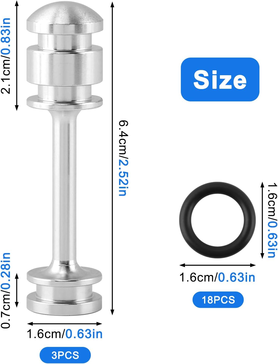 3 Pcs LS Oil Diverter Barbell Plug, Aluminum Alloy Oil Dumbbell Fits for GM Gen III & IV LS1 LS3 LS2 LQ4 LQ9 LS6 L92 L33 L99