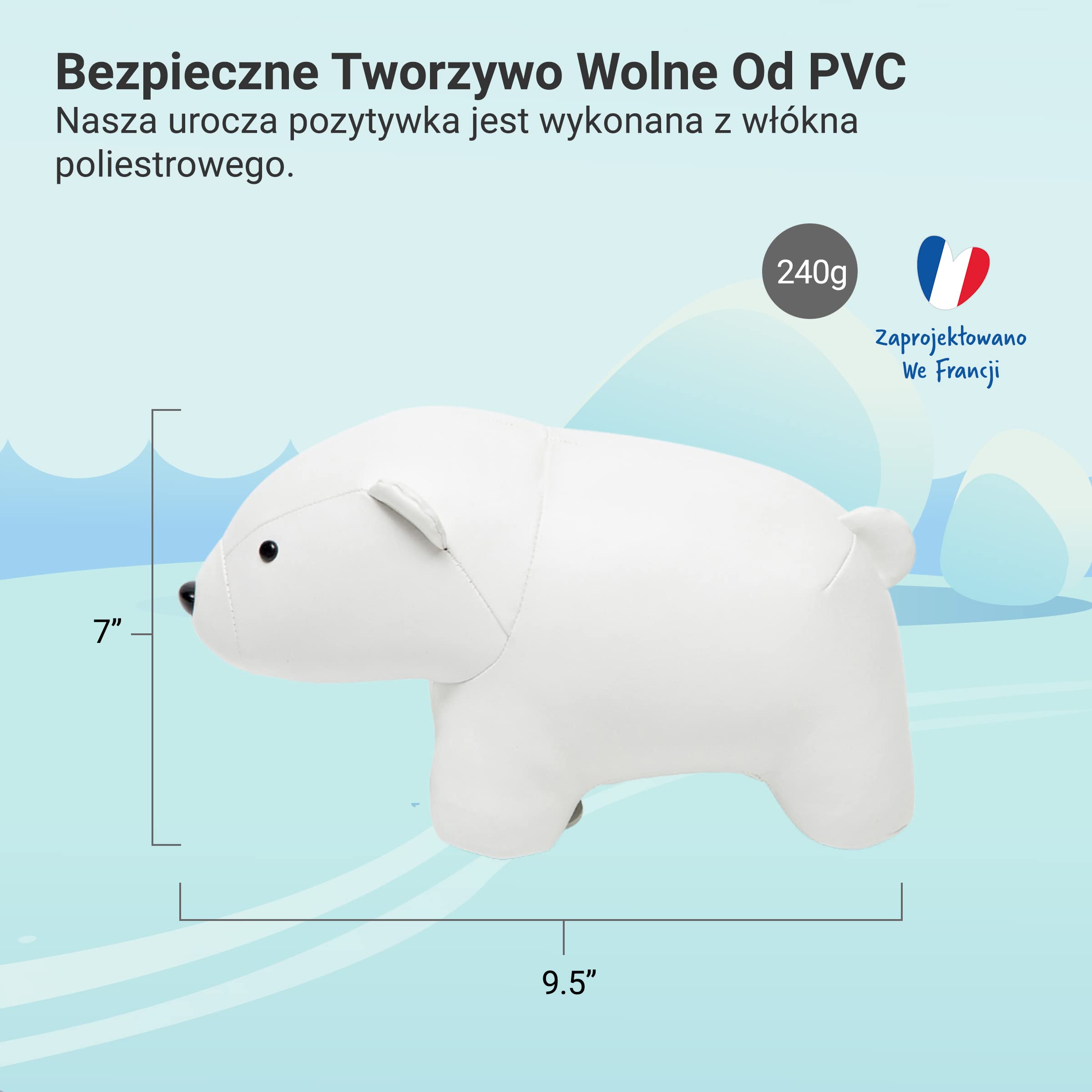 Little Big Friends Muzyczni Przyjaciele | Zabawka muzyczna ze sznurkiem dla dziecka | Wyjatkowy pluszak | Latwy do czyszczenia | hipoalergiczny | Niedzwiedz polarny Nathan