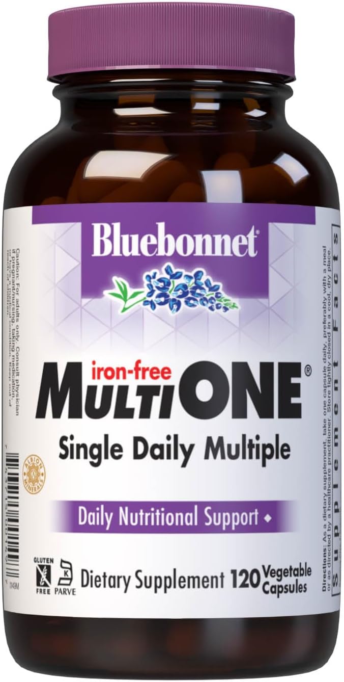 - Nutrition Multi One (Iron Free) Vegetable Capsules, Complete Full Spectrum Multiple, B Vitamins, General Health, Gluten Free, Milk Free, Kosher, 120 Count