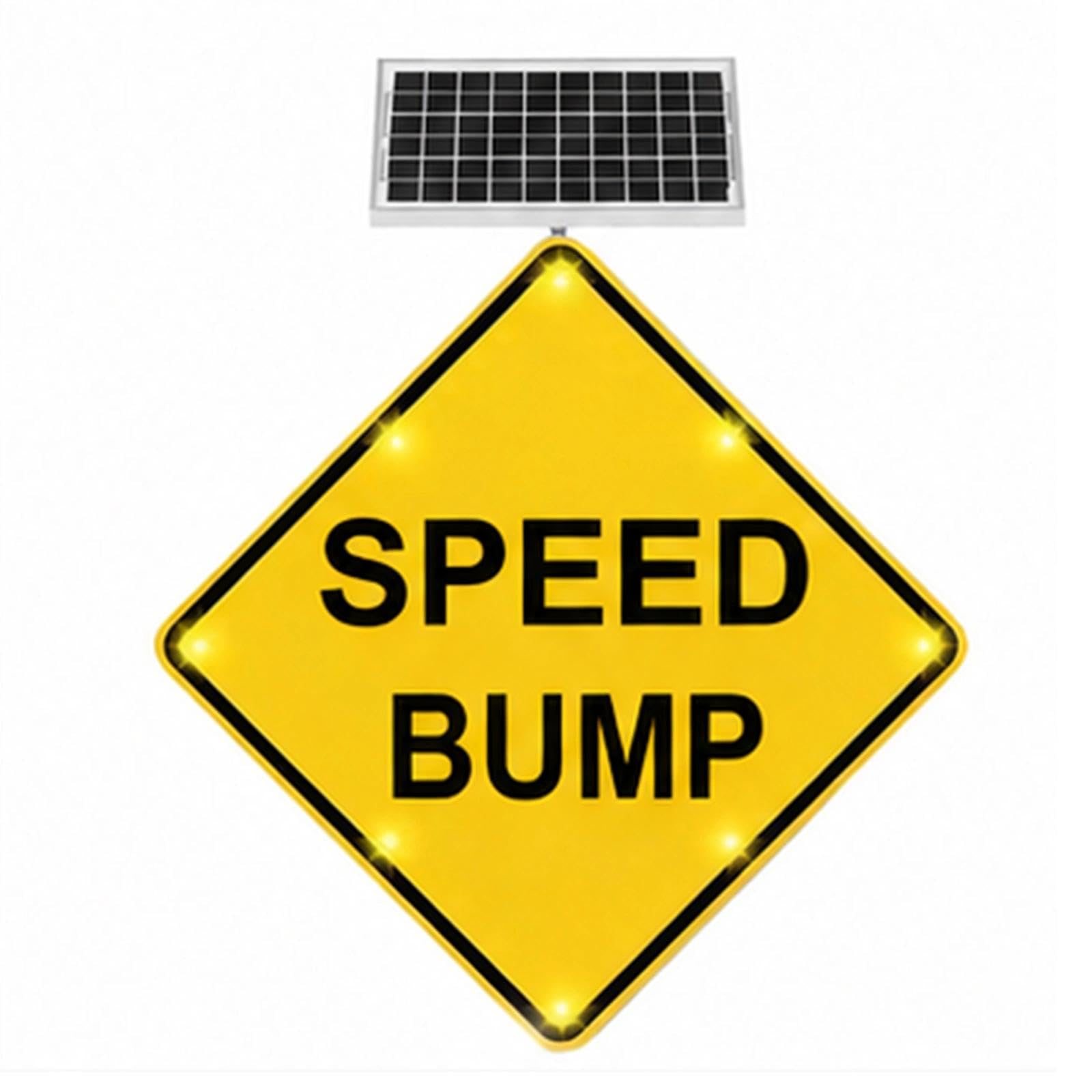 Señal de advertencia de reductor de velocidad LED intermitente solar MUTCD