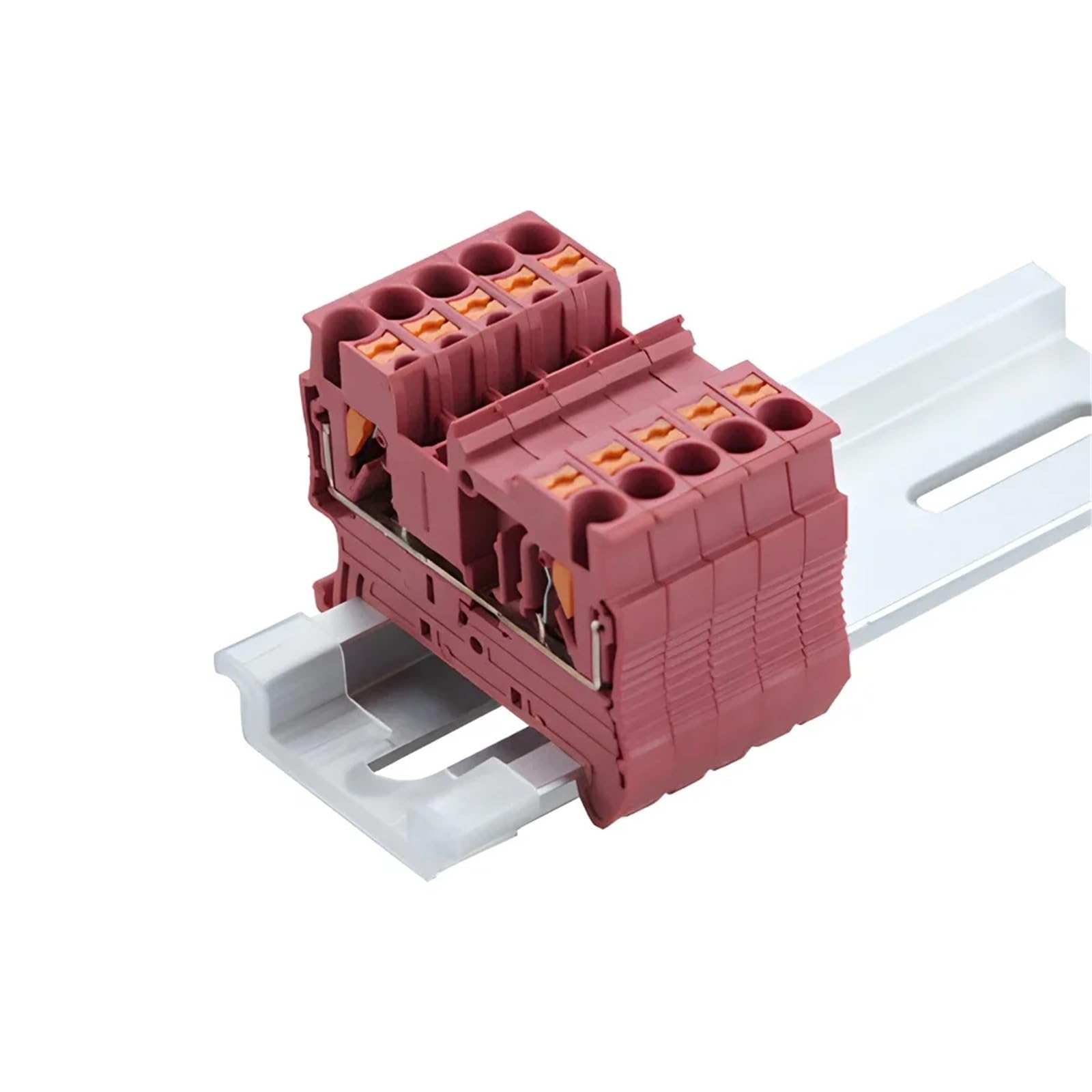 100 sztuk blok zacisków na szynę DIN, 7 kolorów, blok zacisków sprężynowych PT-2.5, elektryczny blok zaciskowy, złącze do okablowania PT2.5 (szary)