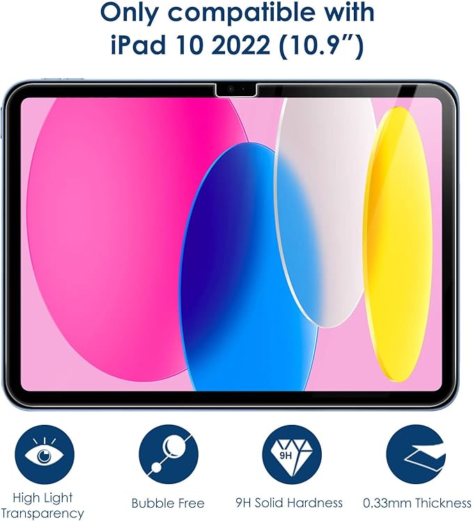 Pack de 2 Protectores de Pantalla de Vidrio Templado para iPad 10.9/11 Pulgadas miniatura 2
