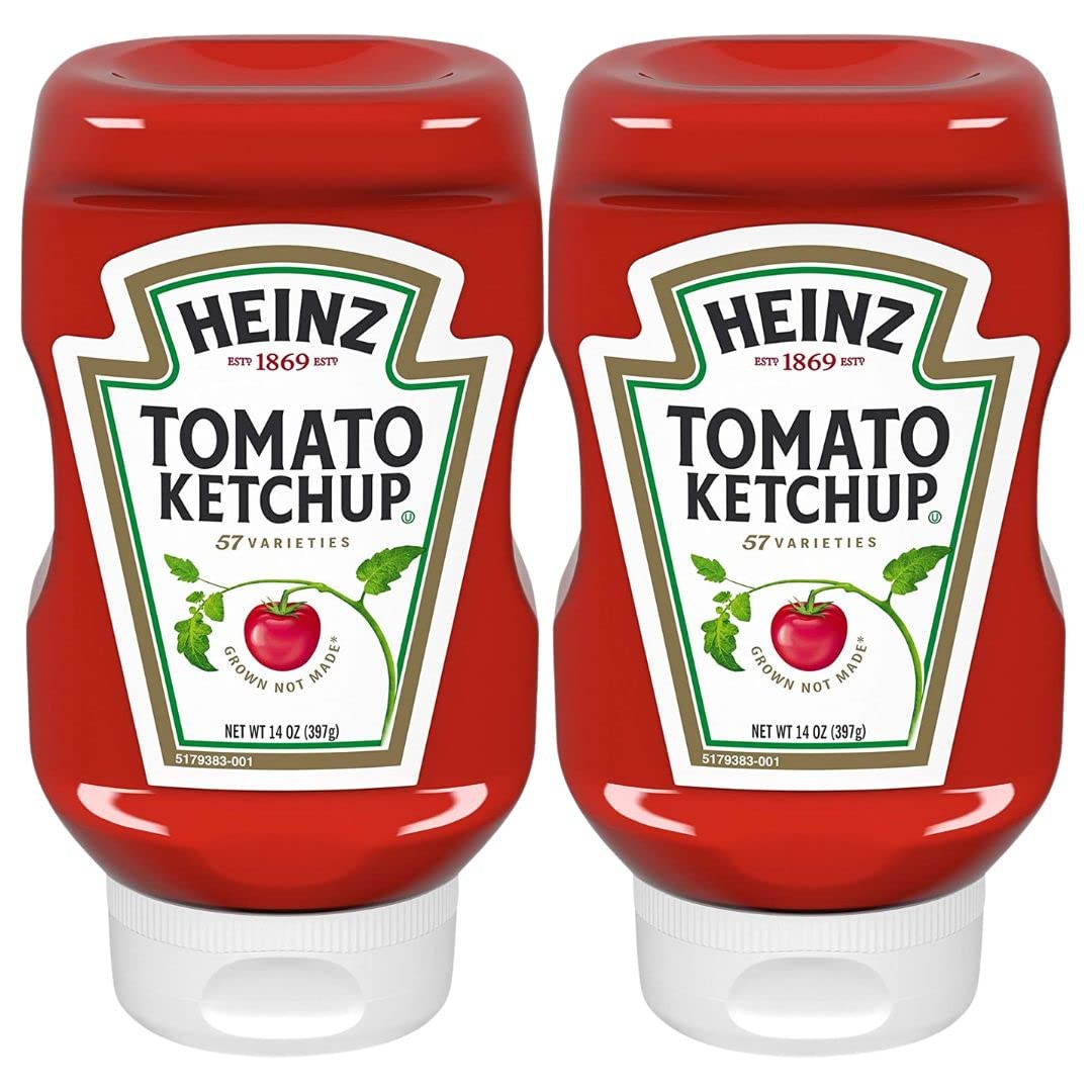 Heinz, Tomato Ketchup, 14oz Squeeze Bottle (Pack of 2), image size:1080x1080