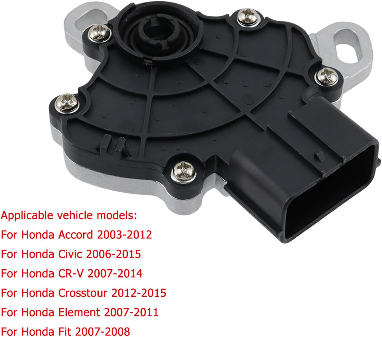 Crapyt Transmission Neutral Switch, Transmission Range Sensor Neutral Switch, for Honda Accord 2003-2012, Civic 2006-2015, CR-V 2007-2014, Crosstour 2012-2015, Element 2007-2011