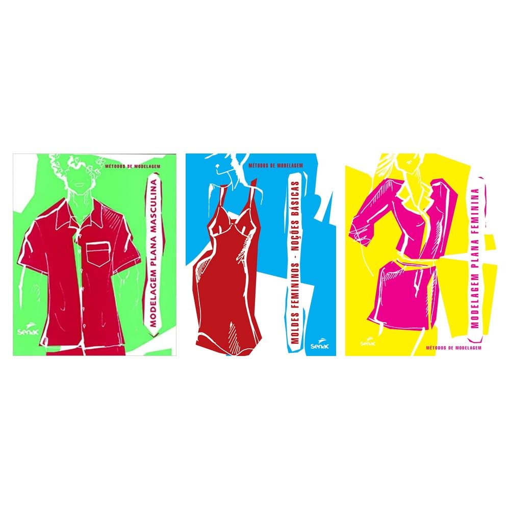 Kit Modelagem plana masculina + Moldes femininos + Modelagem plana feminina