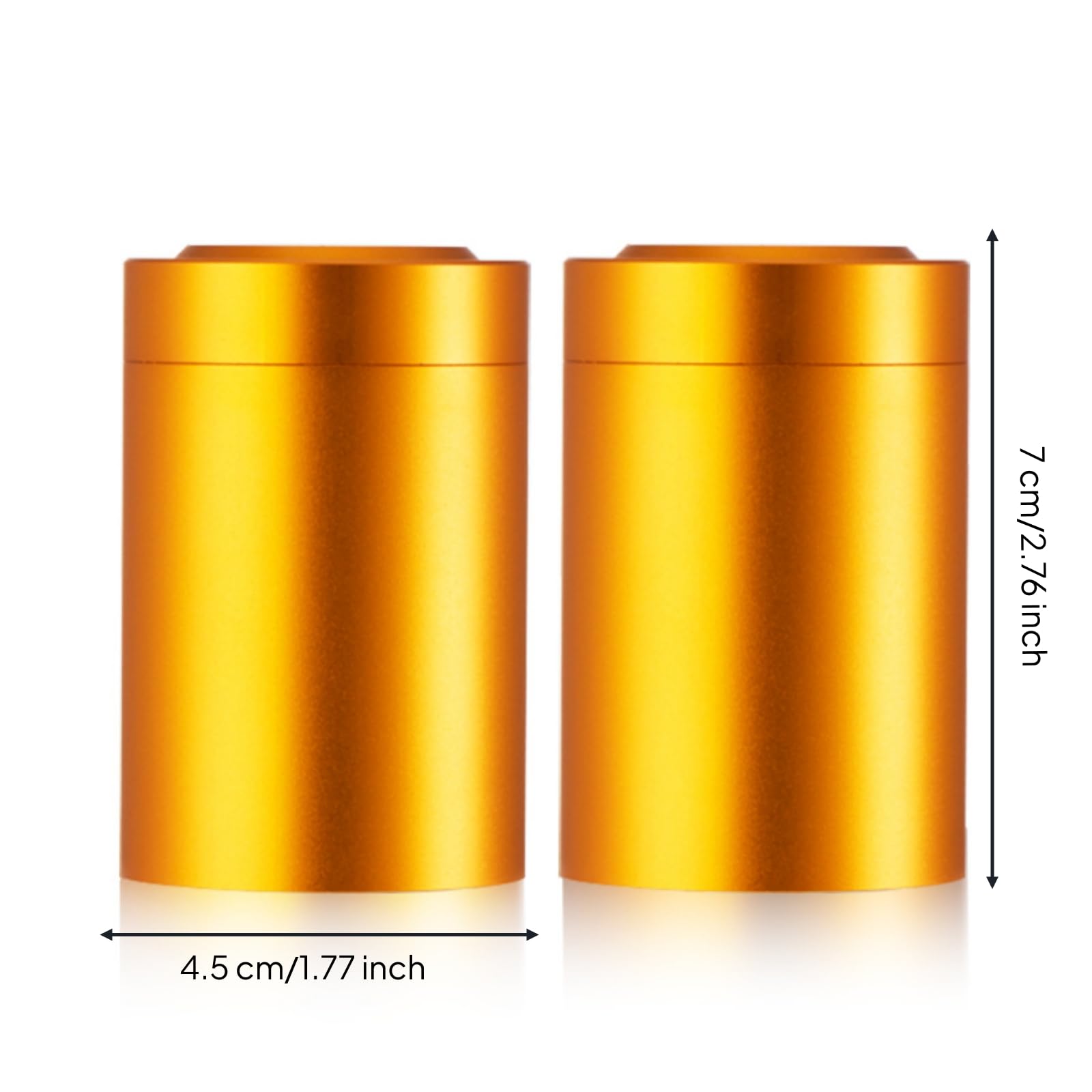 Recipiente de Almacenamiento Mini Tarro Bote de Conservación Contenedor Portátil Aluminio y Ligero para Ordenar Ingredientes Secos Adecuado para, Naranja