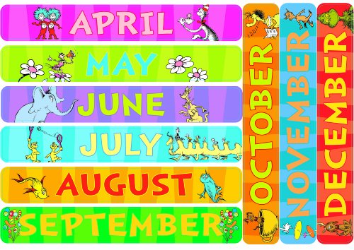 Eureka Classroom Supplies Back To School Dr. Seuss Teacher Calendar Bulletin Board Set, 122 Pcs #TOP1