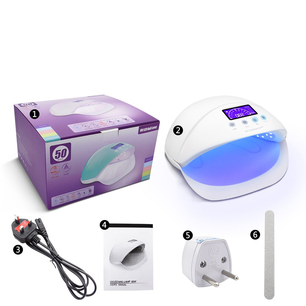 50W LED Gel Nail Lamp Quicker Drying Gel Nail UV Light with Sensor