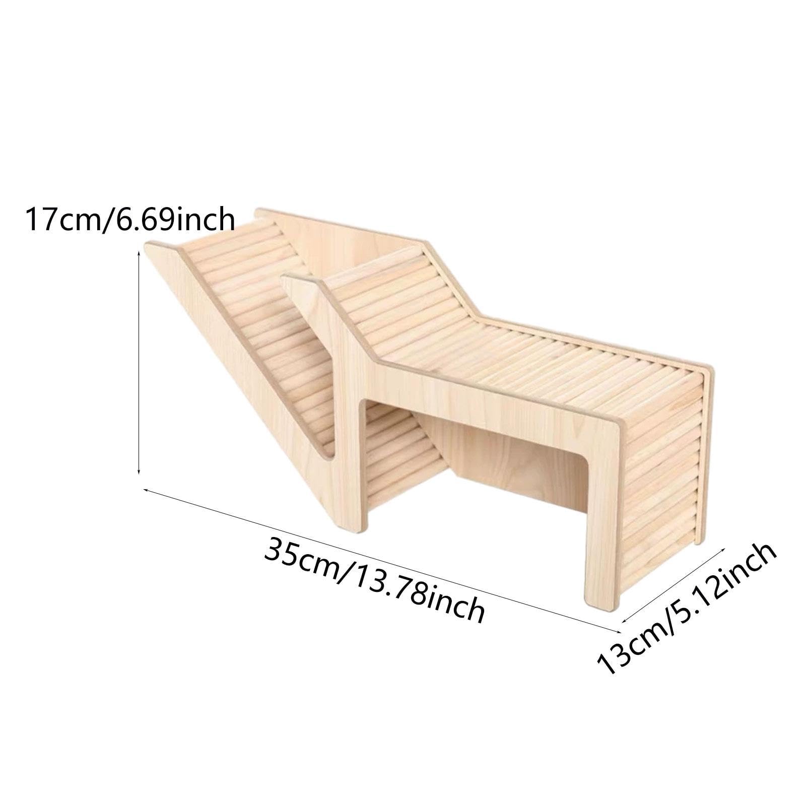 Baoblaze Hamster House and Habitat,Small Pet Castle Home,Wood,Small Animal Hideout Hut Play Toy Hamster Hideout for Gerbils Dwarf Mice, Rectangle