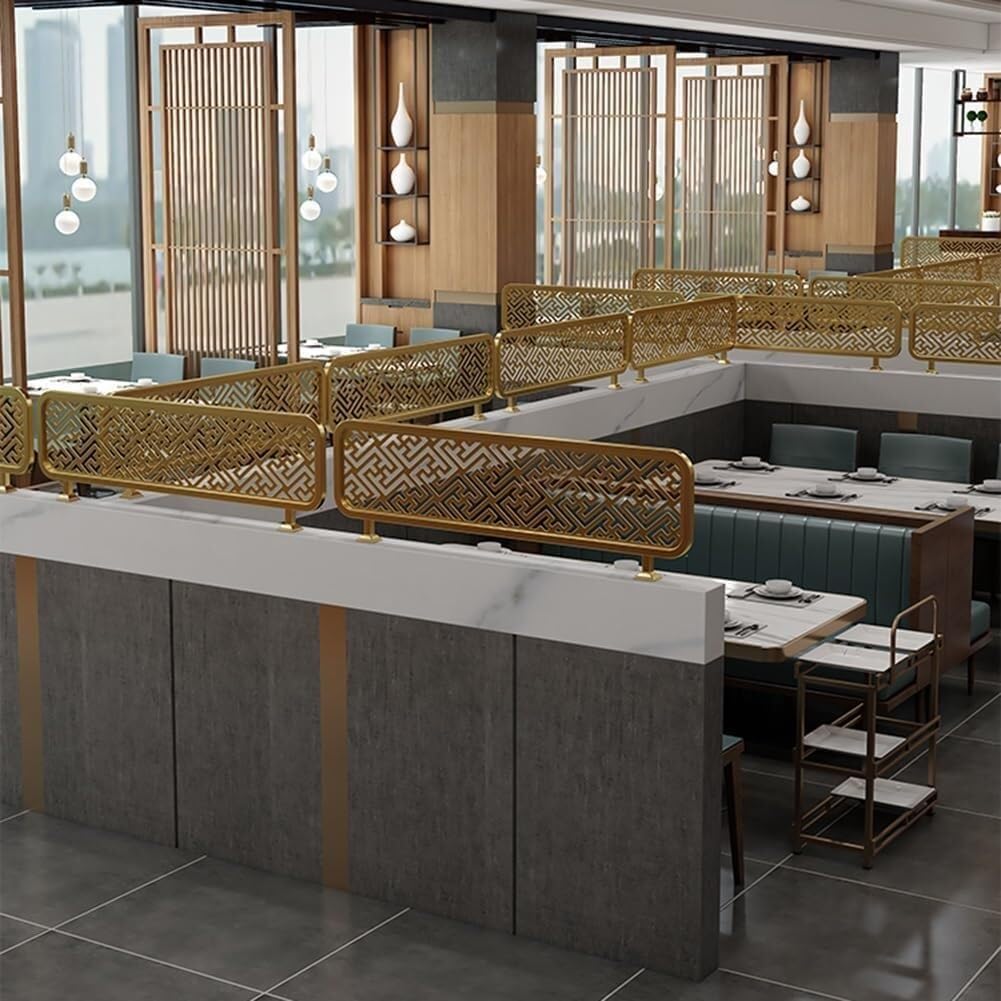 Elegantes mamparas de cristal para zonas de comedor, divisores elegantes para restaurantes, oficinas y hoteles (B, 30 x 50 cm / 11.81x19.68in) - Solución moderna de decoración de interiores