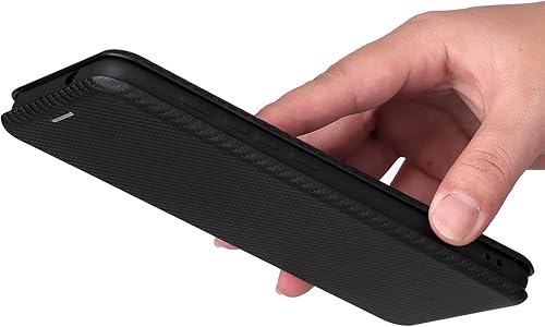 Miniatura 6 de Compatible con Motorola Moto E40, E30, E20 de fibra de carbono Flip Funda de protección completa Flip Case de fibra de carbono PU + TPU Hybrid Case