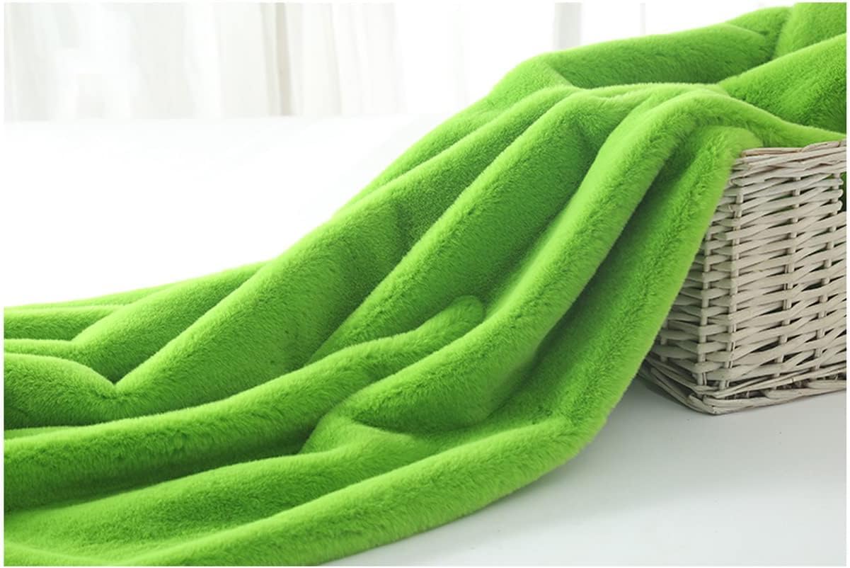 MekUk Artificial Fur Fabric Faux Fur Fabric 160x50cm Short Pile Fabric Material for Scarves Gloves Costume Decorations Rugs(Green)