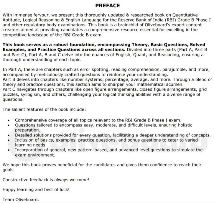 Image of RBI Grade B Quant Reasoning English Phase 1 Book - Theory + Practice Questions Pattern