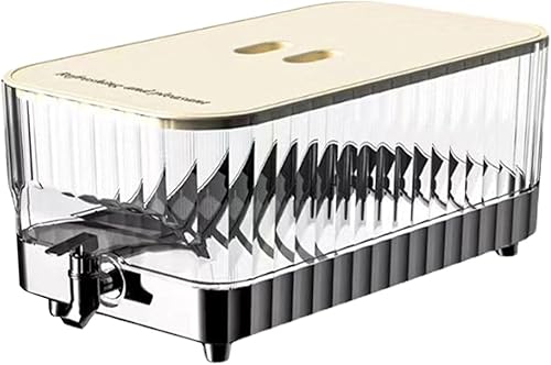 Dispensador de agua delgado para refrigerador, Dispensador de refrigerador de bebidas Jarra de agua fría, Dispensador de bebidas 5.3L con espita,