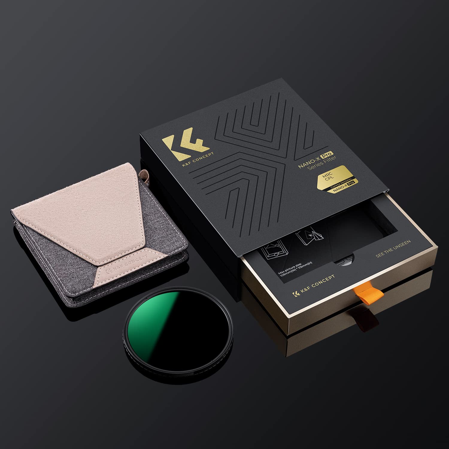 K&F CONCEPT Nano-X Pro 67mm Filtro Polarizzatore Circolare Filtro CPL | con Frame in Ottone 36 Strati Rivestimento Nano in Vetro Ottico per Obiettivi 67mm - FC901
