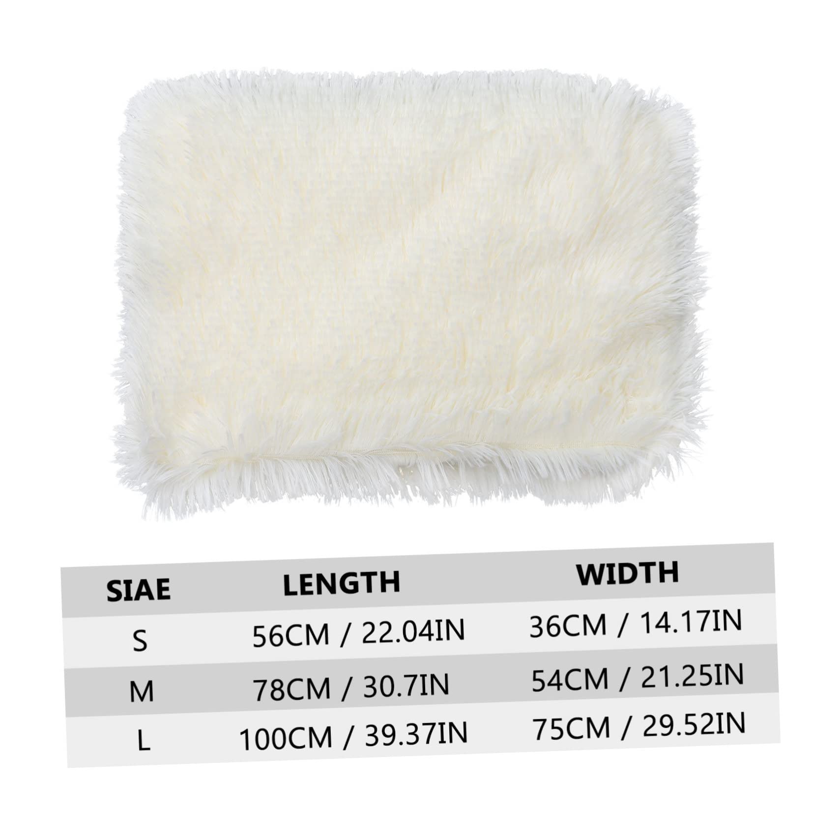 SUPVOX Coperta Peluche per Cani e Gatti, Cuscino lungo Doppio Strato Bianco