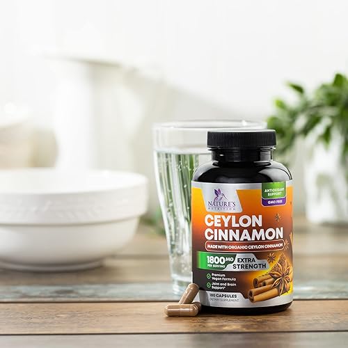 Miniatura 8 de Cápsulas de canela de 1800 mg, canela orgánica certificada de Ceilán  Cápsulas de canela orgánica de Sri Lanka Ceilán  Las mejores vitaminas veganas