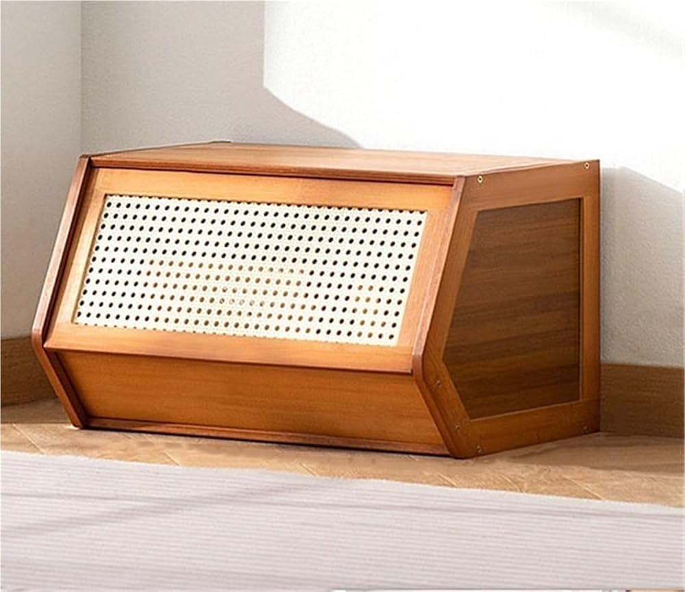 BHGFYXBS Slish Sto Cabinet With Flip Up Door Stackable Chest Of Ders Perfect For Kitchen Pantry Shoe Or Display,Brown-20.08In,Brown-20.08in