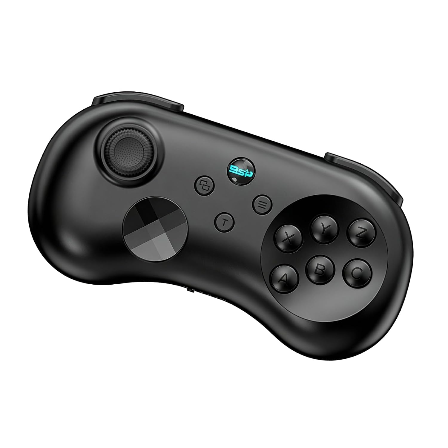 Joso Mini Fighting Controller, 6-Button Pocket Wireless Gamepad with Hall Joystick, Programmable Back Buttons, Portable Game Controller for Switch/PC/iPhone/iPad/Android/PS4, Black