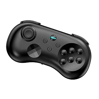Joso Mini Fighting Controller, 6-Button Pocket Wireless Gamepad with Hall Joystick, Programmable Back Buttons, Portable Game Controller for Switch/PC/iPhone/iPad/Android/PS4, Black
