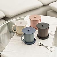 Vista 6 de Carrotez Paquete de 2 tapas de silicona para tazas, fundas de taza de 4.3 pulgadas, tapas de silicona reutilizables para tazas de café y té