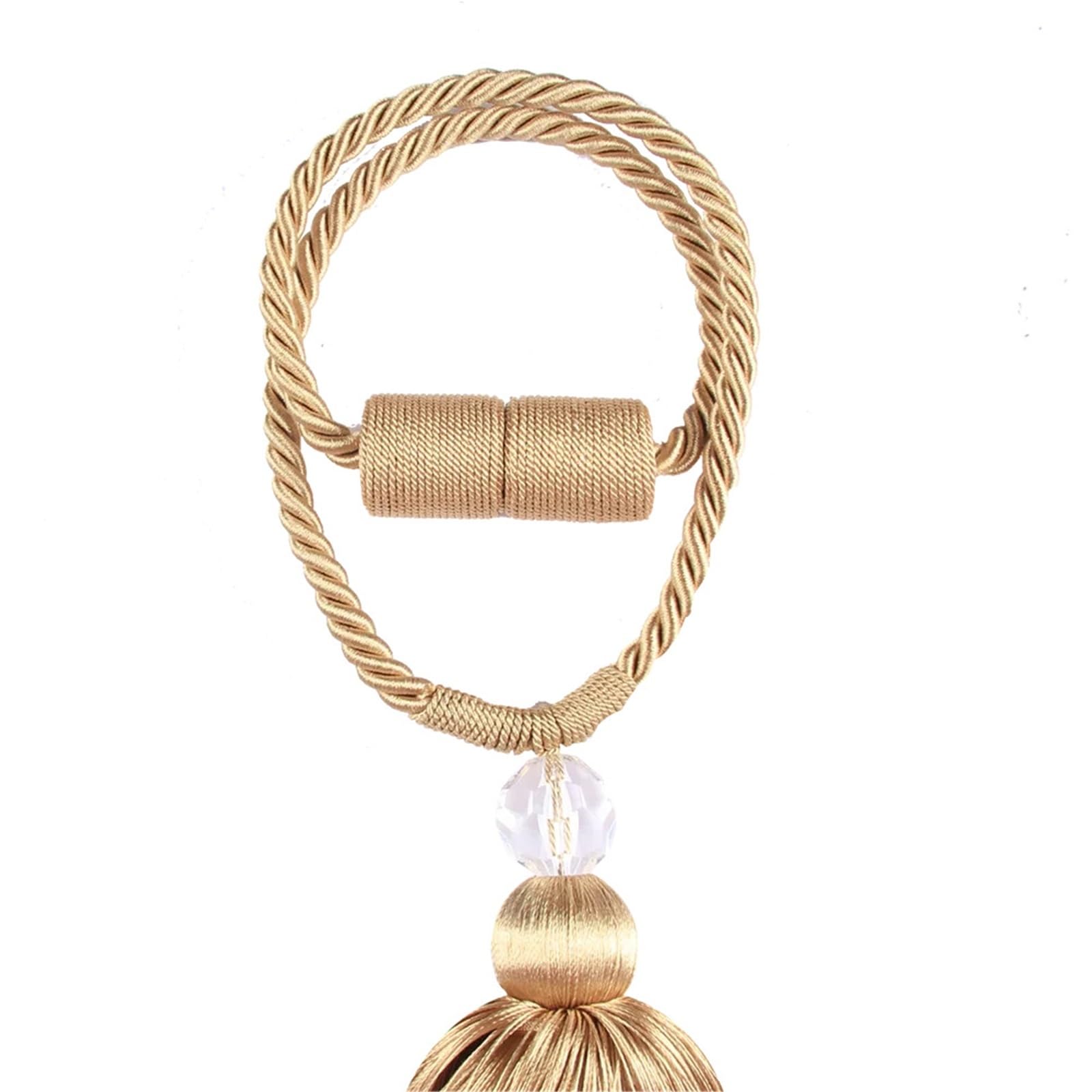 Lot de 10 embrasses magnétiques pour rideaux - Accessoires décoratifs pour chambre à coucher, rideaux de fenêtre - Support à clip (café)