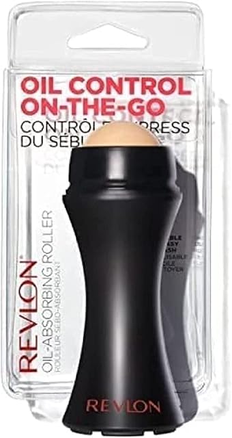 Revlon Oil Absorbing Volcanic Face Roller, Reusable Facial Skincare Tool & Massager for Sebum Control On The Go (One Size) Matte Finish Unisex