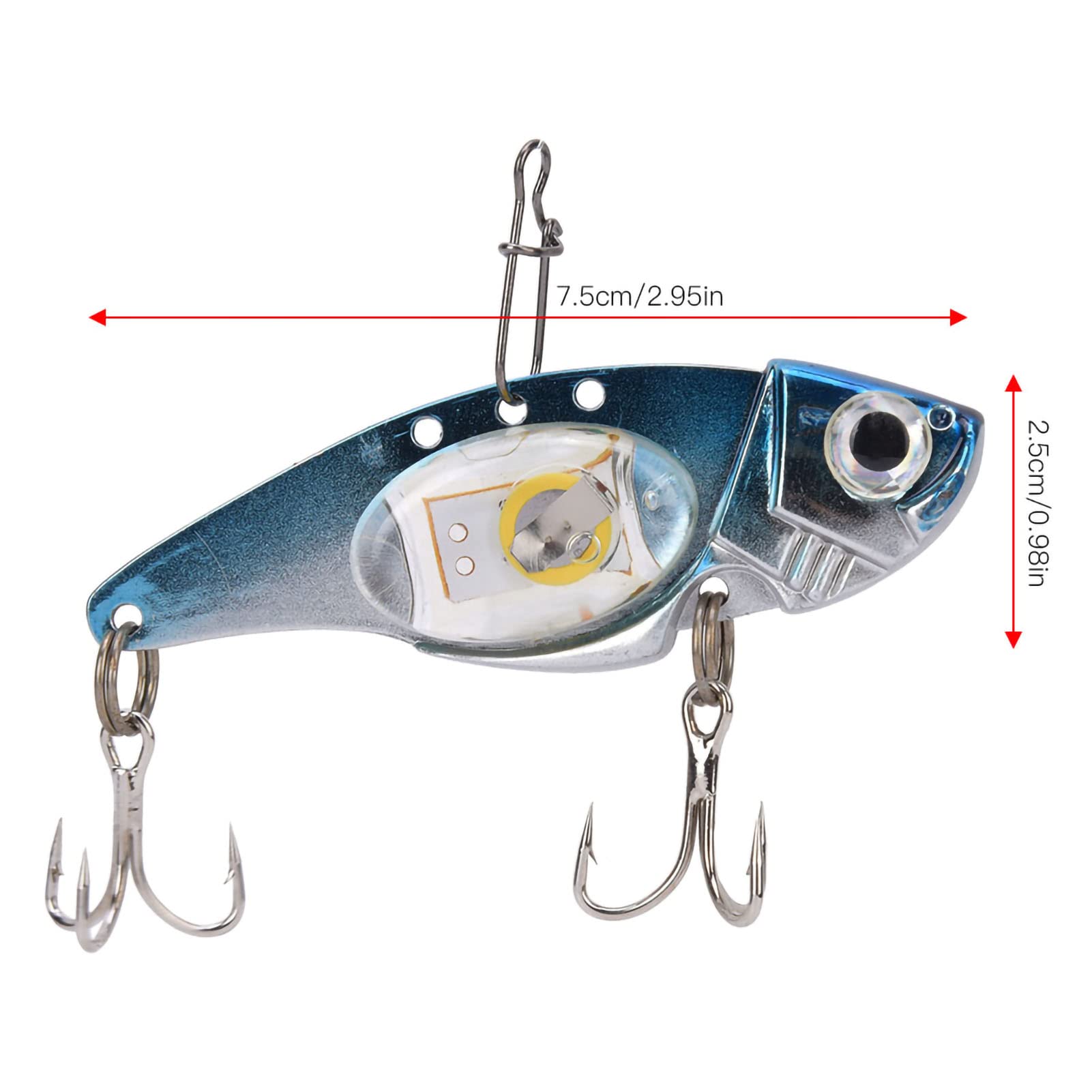 Pack of 2 LED Fishing Lures, Underwater Night Light lamp, Fish, Attractor, Fish Bait, Fishing Tackle