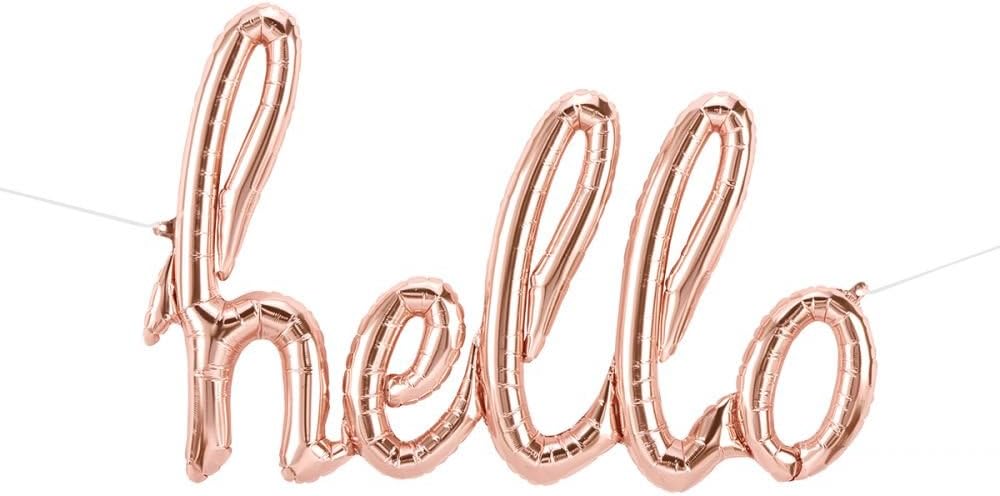Various Brands Hello Rose Gold Foil Balloon