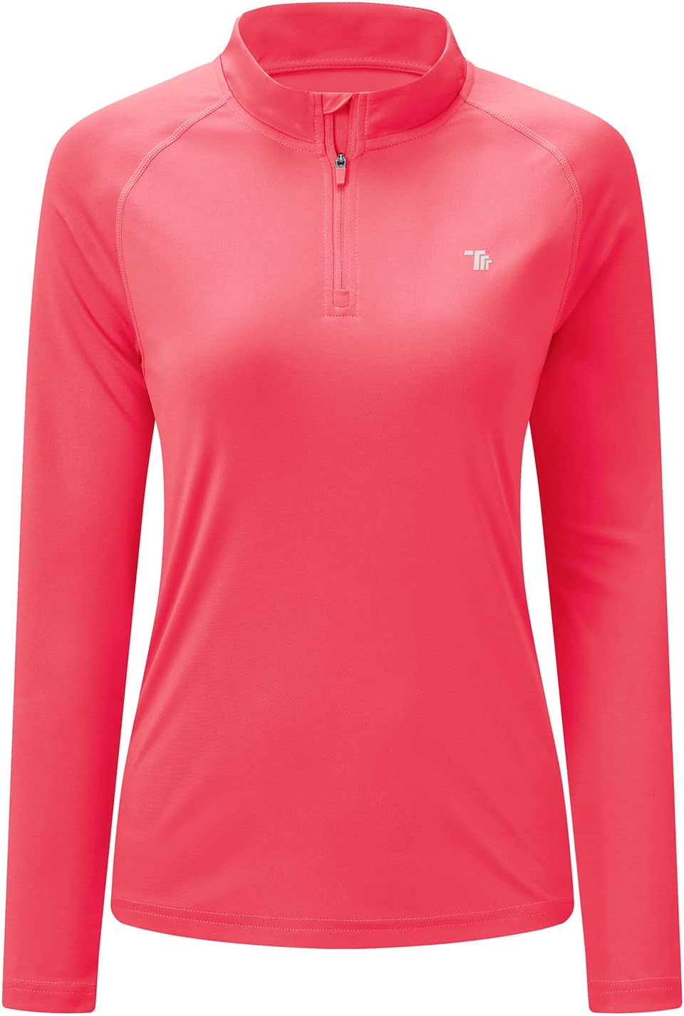 BASUDAM Women's Workout Shirts Quick Dry UPF 50+ Sun Protection Long Sleeve Quarter Zip Pullover Athletic T-Shirts