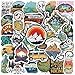 EUFFO Wasserfeste Aufkleber Sticker Set 50 Stück, Vintage Reisen im Freien Sticker für Koffer MacBook Laptop Fahrrad Scrapbook Motorrad Skateboard Helm Auto Retro Sticker