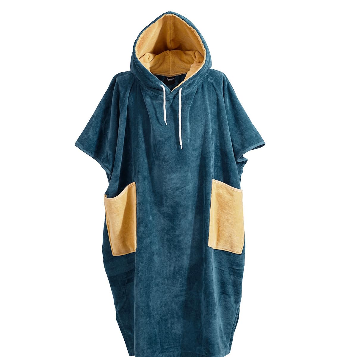 Sensei Maison - Poncho de Plage Adulte en Velours Beach - S/M - Petrol