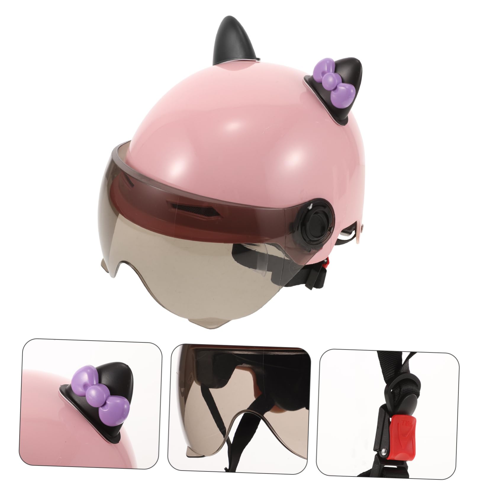 Copricasco Per Bici Elettrica Robusto Casco Con Orecchie Di Gatto Di Ricambio Per Equitazione Aperto Per Adulti Cappuccio Di Sicurezza Multiuso