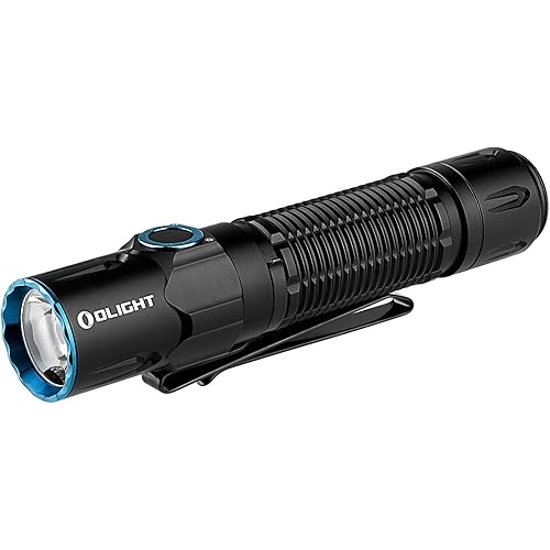 OLIGHT Warrior 3S 2300 Lumens Rechargeable Tactical Flashlight, Compact Dual-Switches LED Bright Light with Proximity Sensor, Powered by Customized Battery for Emergency, EDC and Searching (Black)