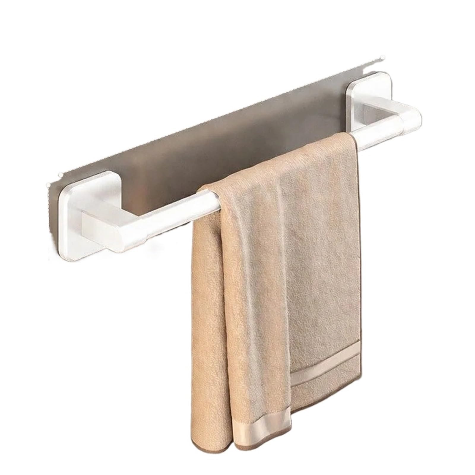 Bathroom towel rail 30-50cm Towel Bar Rack for Bathroom Wall Mounted Heavy Duty Hand Holder Space-Saving Rod(40cm White)