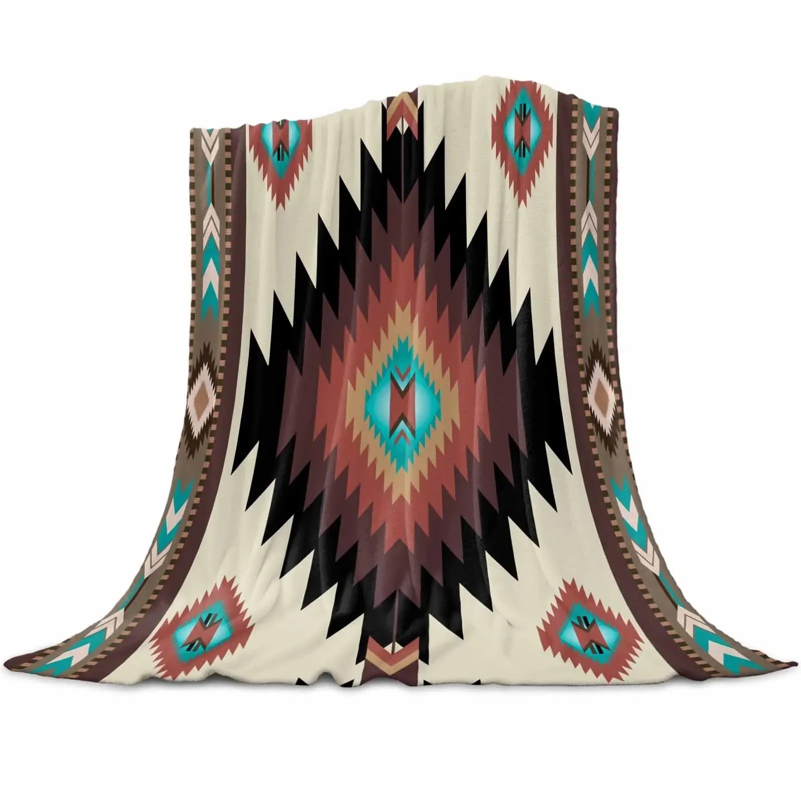 KiddiBubzi Geometry Graphics Throws Blankets For Sofa Bed Winter Soft Plush Warm Throw Blanket(Color 3,150X180CM)